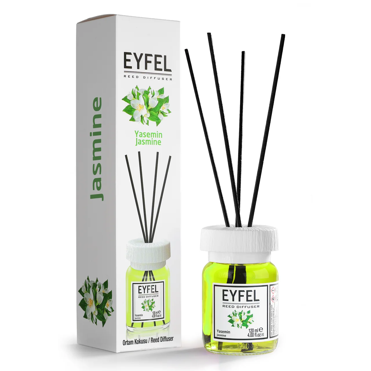 Eyfel jazminų namų kvapas su lazdelėmis 120ml
