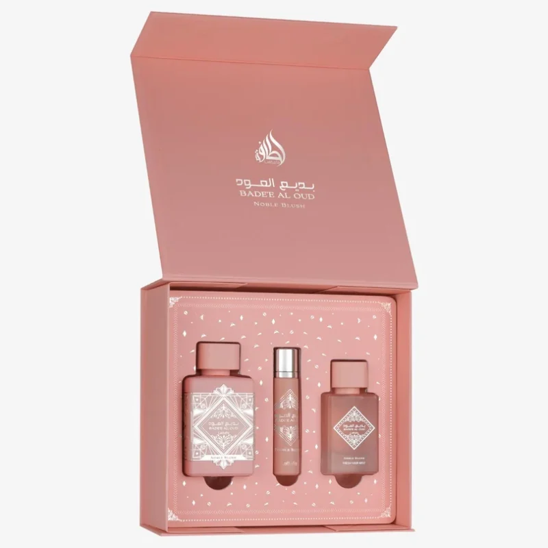 Lattafa Badee Al Oud Noble Blush - dovanų rinkinys moterims (kvapas įkvėptas Carolina Herrera - Good Girl Blush)